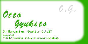 otto gyukits business card